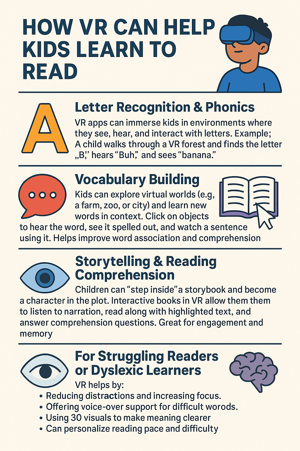 Infographic: VR helping children learn to read